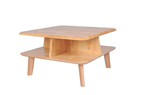 Image of Solid Wooden Coffee Table Center Table Tea Table for Living Room Bedroom