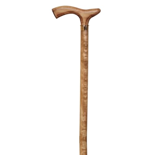 MAS QUE AYUDAS - Bastón de Madera para Caminar Flameado, Empuñadura Plana con Anilla, Contera de Goma Antideslizante, Ortopédico, Diseño Clásico y Ligero, Fabricación Artesanal En España, Marrón MAS QUE AYUDAS - Bastón de Madera para Caminar Flameado, Empuñadura Plana con Anilla, Contera de Goma Antideslizante, Ortopédico, Diseño Clásico y Ligero, Fabricación Artesanal En España, Marrón