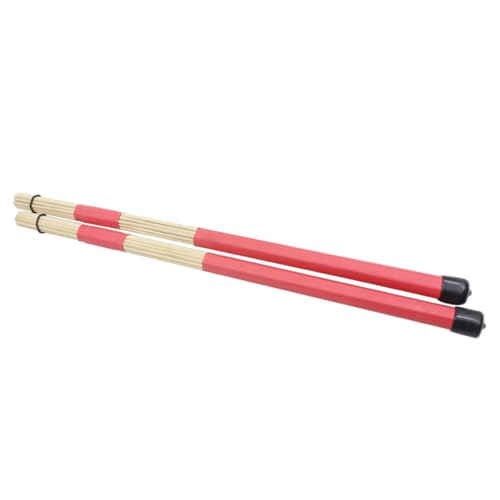 Baquetas de bambú para percusión 2 piezas rojas miniatura 1