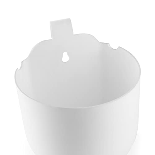 BLUME Bubble Small Wall Hanging Planters| Hanging Flower Pot, Hook Hanging Plastic Plant Pot Container Set For Indoor, Outdoor Living, Home, Gardening, Set Of 6 (White)