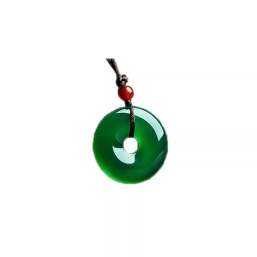 Pendentif en jade vert de yoga et méditation pour femme active
