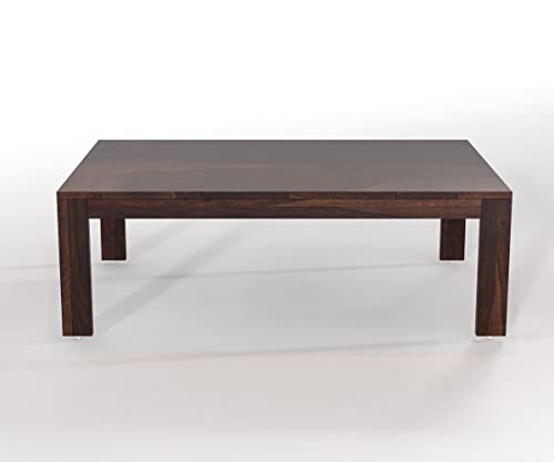 Image of Sheeshsam Wooden Coffee Table with 4 Stools for Living Room - Solid Wood Coffee Table with Cushion Seating Stools Tea Table Teapoy Center Piece for Home Sofa Center Table (Norris Walnut)