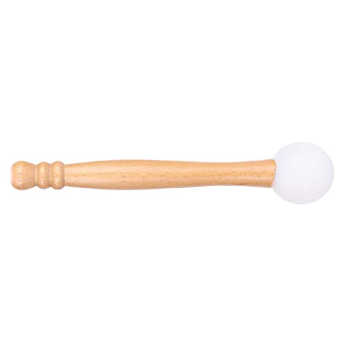 Wood Mallet Stick, for Playing Crystal Singing Rubber O Rings Bowl