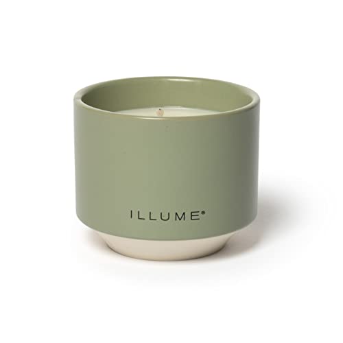 Illume Beautifully Done Essentials Hinoki Sage Matte Ceramic Scented Soy Candle