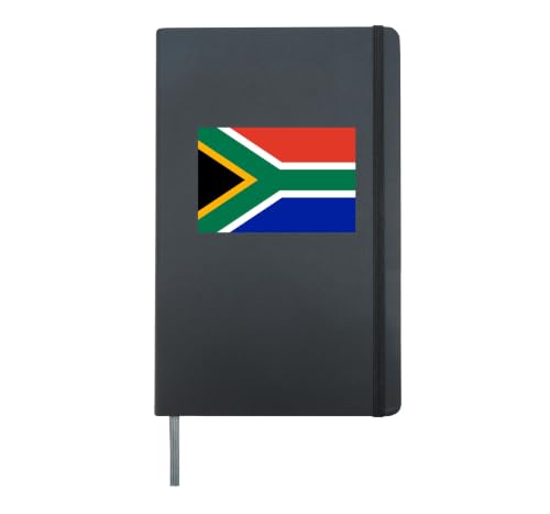 South African Flag Hardcover Journal, Black