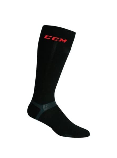 Chaussettes De Hockey Sur Glace Adulte - Nylon - Noires - Longueur 37 Cm - Pour Entraînement, Match - Lot De 2