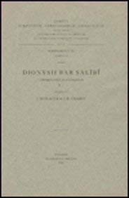 Dionysii Bar Salibi Commentarii in Evangelia, I Syr. 15. = Syr. II, 98: (syr. II, 98), T.