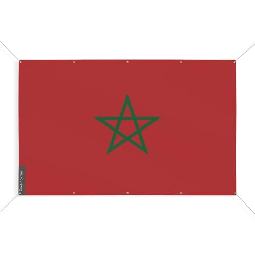 Drapeau Marocain 180 x 270 cm avec 10 oeillets pour vos fêtes