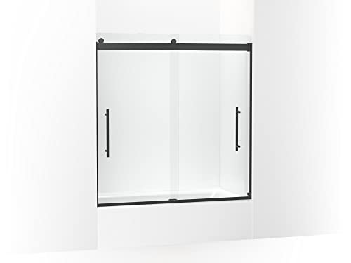 Kohler 702425-L-Bl Levity Plus 3/8 Bath Door 62X59-5/8 With Vertical Ladder Handle In Matte Black #TOP9