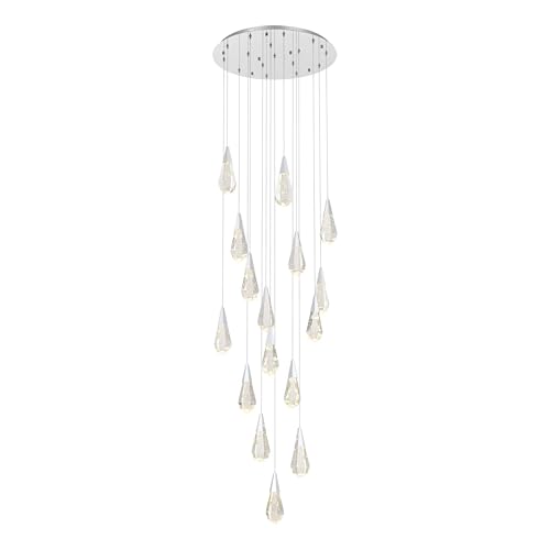 ARS Concepts Amora 28 Inch Pendant Light in Chrome and Clear