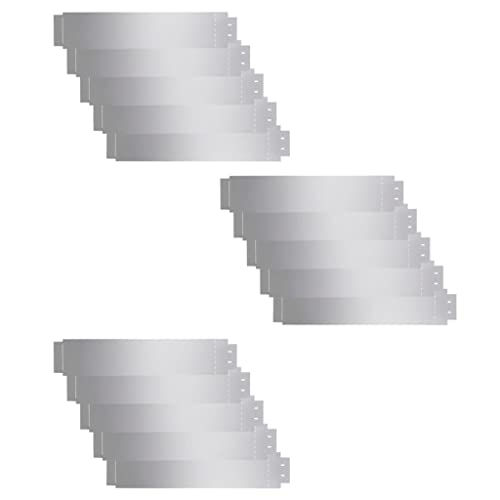 Image of vidaXL Garden edgings 15 pcs 100 x 20 cm Galvanised Steel Silver