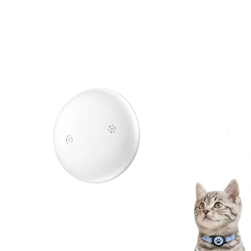GPS Tracker for Cats, Mini GPS Cat Tracker, Smart Pet Activity Tracker (iOS Only), No Monthly Fee, Compatible with Apple Find My, Anti-Lost, Finder Tag White