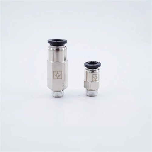 Válvula de retención recta para aire neumático conector 6mm rosca M5 2