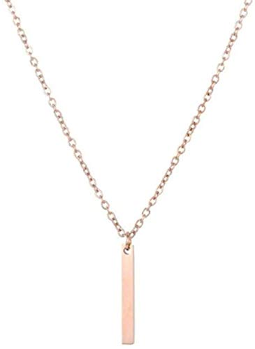 Preisvergleich Produktbild CKAWM Halskette Edelstahl Anhänger Halsketten Für Frauen Temperament Roségold Silber Kette Halskette Schmuck