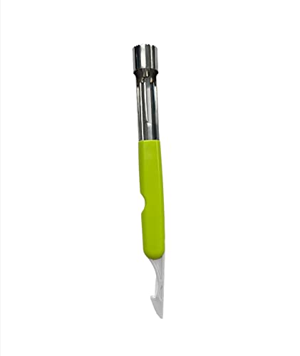 Easy Grip Évidoir à pomme avec poignée ergonomique en plastique, poids léger, 8 lames (assorti) (extracteur de vide-pommes, 17 cm, vert)