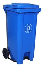 Kleen Chem Garbage storage bin Polypropylene 120 Liters with pedal (Blue)