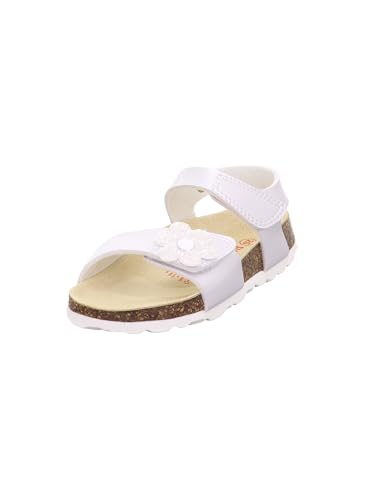 Superfit Mädchen Fussbettpantoffel 1000118 Sandale, Weiß 1010, 24 EU