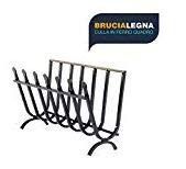 Culla Brucialegna in ferro quadro 12 mm verniciato a polvere 7 Barre