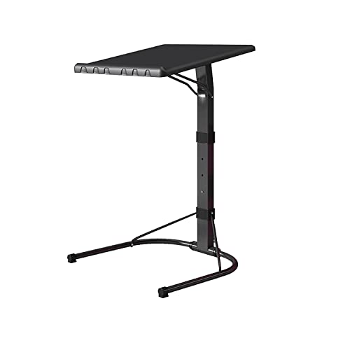 Image of Folding Laptop Table Black with Adjustable Height and Tilt Angle Portable Gaming Computer Desk Tablet Stand Tray Bedside Sofa Armchair Crafting Jigsaw