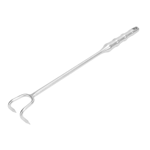 304 Edelstahl -Fleisch -Turner -Haken mit Langem Griff, Grillfleischhaken Zum Grillen Kochen, Ideal Zum Grillen (Mittel 41 cm)