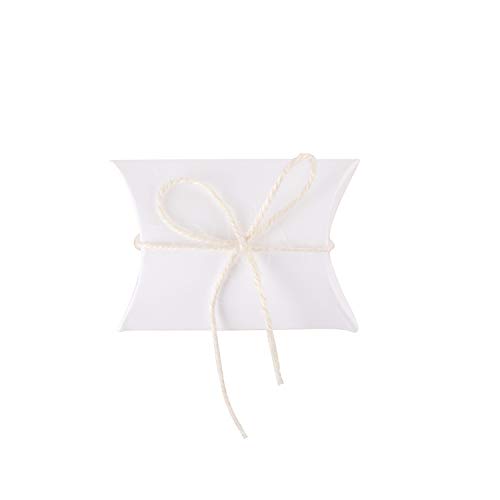Gaigor 50 Piezas Caja de Regalo de Boda Caja de Dulces para la decoración de Boda Fiesta G018H05(Blanco)