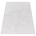Paco Home Teppich Wohnzimmer Kunstfell weich waschbar modern elegant pflegeleicht Felloptik Uni Seidenglanz flauschig Hochflor, Grösse:120x160 cm, Farbe:Weiß