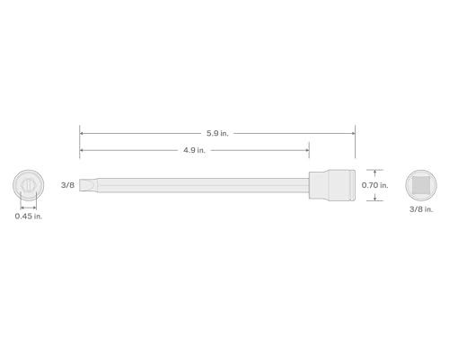 Image of TEKTON 3 /8 Inch Drive x 3 /8 Inch Long Slotted Bit Socket | SHB10404