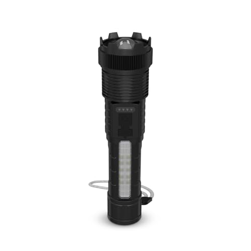 Image of Goldmedal Torcia 40 5W LED Rechargeable Torch Light | Long Range Beam | 6 Modes | Upto 6 Hours Battery Backup |Type C Charging |Zoomable Flashlight for Camping,Hiking &Emergency Use