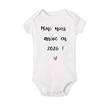 body bébé avec message CADEAU ORIGINAL: Idéal pour annoncer une grossesse de manière créative et touchante à la famille et aux amis