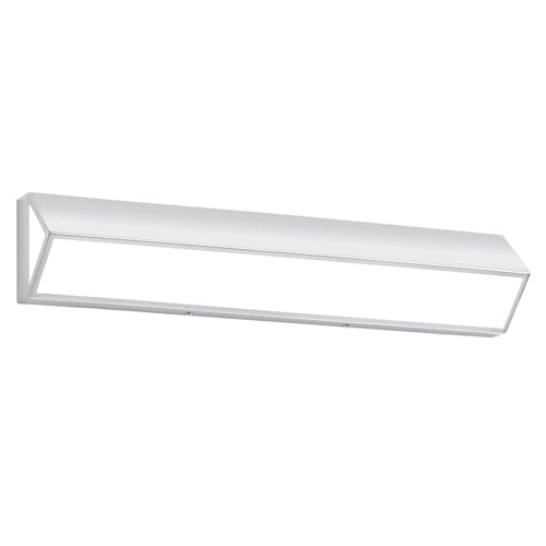 Image of 24-Inch LED Modern Bathroom Vanity Light Fixtures, Chrome Modern Acrylic Bathroom Wall Lighting Fixtures Over Mirror (Cool White 6000K)