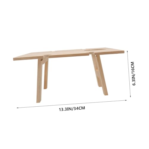 Table pliable extérieure en bois anti-renversement pour verre - 4