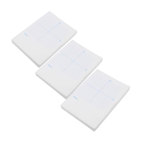 NUOBESTY グラフノート3冊:方眼紙パッド、 青写真、四分儀、レターサイズ、製図、図面、エンジニアリング用グラフノート、ホワイト