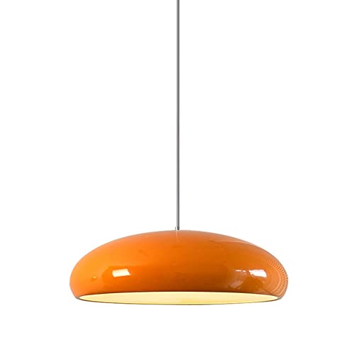 Pendant light moderne réglable métal lustre orange suspension 5 têtes salle à manger