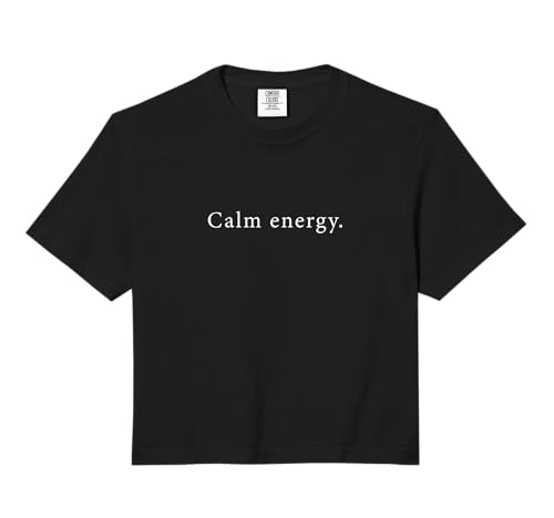 Calm Energy – Minimalist Affirmation Comfort Colors Crop Top