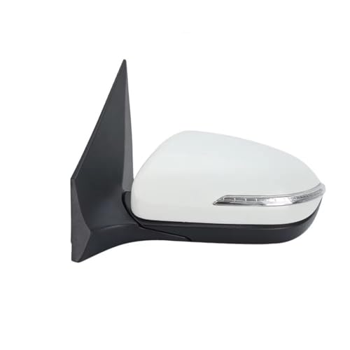 Rétroviseur pliable manuel gauche pour Hyundai i20 MK2 avec coque blanche apprêtée 5 broches