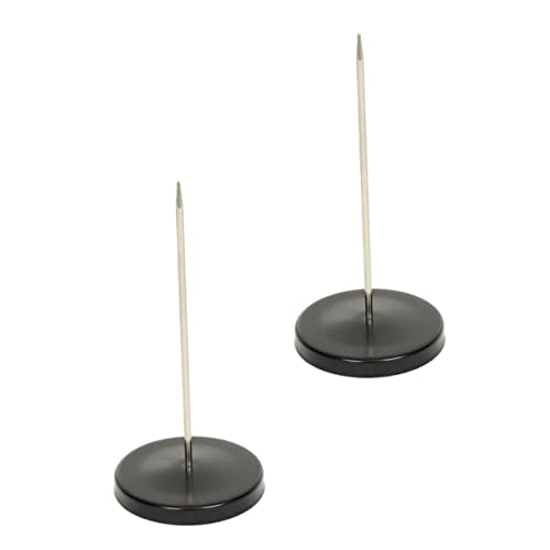OFFSCH 2PCS Desk Receipt Holder with Straight Rod Round Base Check Organizer for Restaurant Office and Hotel Construction for Efficient Order Management