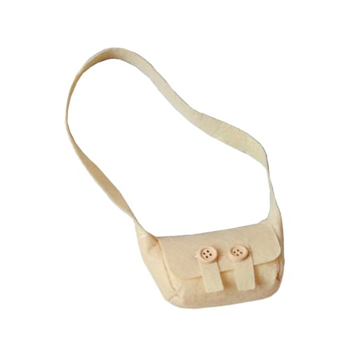 YIJU Bolsa de mão pequena para boneca, acessório decorativo para casa de bonecas, tamanho G (18 cm), mochila fashion fofa para bonecas de 30 cm, adereço, Branco