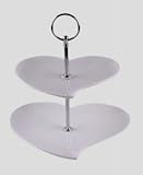 meissner porzellan schale mit fuss Material: Keramik Etagere Gebäckschale Konfektschale Keramik/ Metall 2stufig Herzform