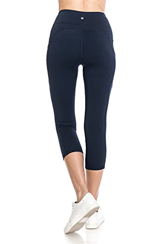 Pantalon de sport pour femme taille haute Leggings Depot bleu marine