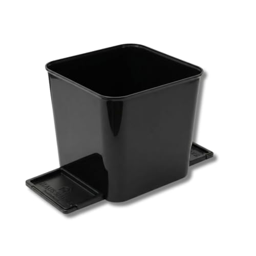 Image of Car Trash Can with Stability Wings - Leakproof Portable Garbage Bin for Fabric & Rubber Mats - Compact Durable Plastic Auto Organizer for Cars, SUVs, Trucks (Black, Small)
