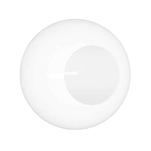 Image of KASTLITE 12 inch White Acrylic Lamp Post Globe | Smooth Textured with 5.25 inch Neckless Opening | Manufactured in the USA