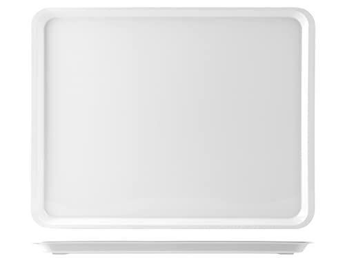 H&H Vassoio con Bordo Melamina 45X352 ARO Tavola Tessili, Bianco, 1 pezzo