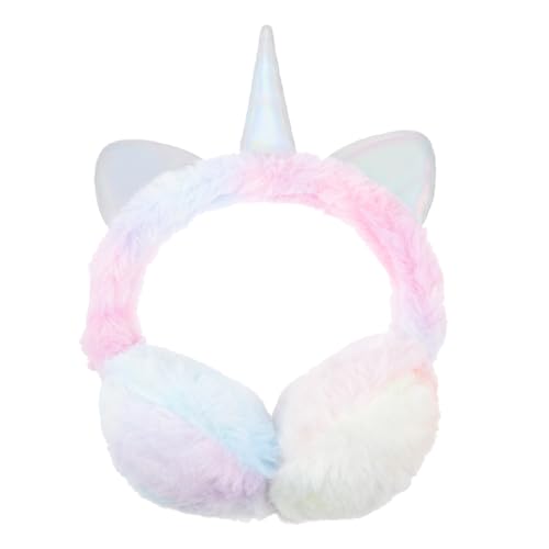 Catálogo de Orejeras para Niña de esta semana. 46 INOOMP Orejeras De Unicornio Diadema De Cuerno De Unicornio Cálida Orejera De Invierno Orejera De Vellón Borroso Orejeras para El Invierno Chica Felpa Orejeras De Nieve Peludo