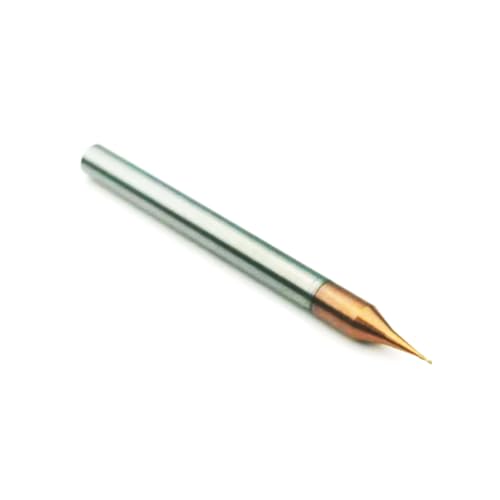 Image of 2pcs /Package HRC60 2Flutes Micro Carbide Flat End Mill Square end Mill CNC Cutting Tools for Metal Shank Diameter 4mm (2pcs, Cutting Diameter 0.4mm)