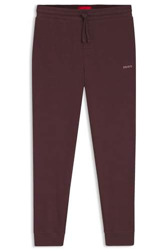 60% cotone, 40% poliestere Hugo Pantaloni da Uomo Austin Pants in Misto Cotone con Logo Ricamato, Open Brown 249, L
