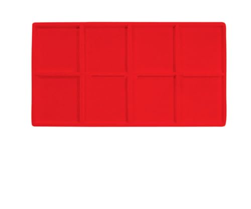 5 Pc 8 Compartment Display Tray Inserts (Red)