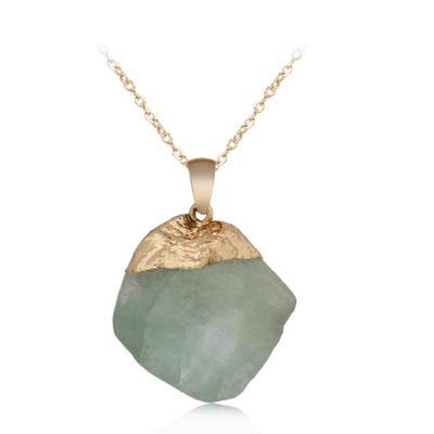 Collier pierre naturelle et pendentif irrégulier en cristal ZYFSHA