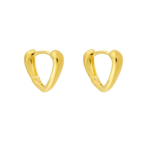 Boucles d'oreilles en argent 925 plaqué or de 14 mm pour femme