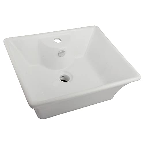 Kingston Brass EV4049 Fauceture Forte Vitreous China Bathroom Vessel, White