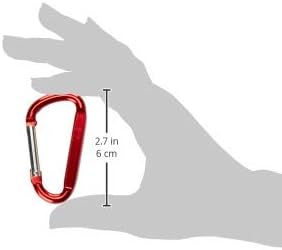 Keychain Carabiner Clip - 2.6" Small D-Ring Lightweight Color Set Key Chain Belt Clip Outdoor Backpacking Gate Snap Hook Camping, 6 pcs Pack - Image 10